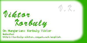 viktor korbuly business card